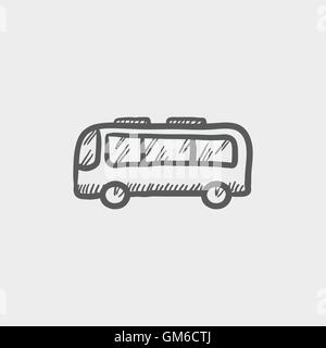 Icône de croquis de bus Illustration de Vecteur