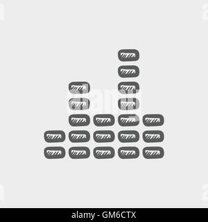 Égaliseur numérique icône croquis Illustration de Vecteur