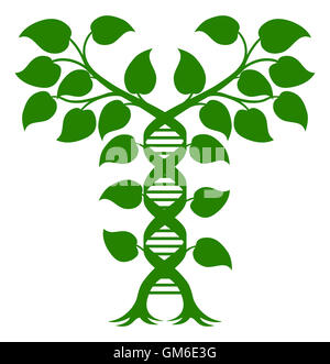 L'usine de l'ADN Double Helix Concept, peut se rapporter à la médecine alternative, la modification génétique des cultures ou d'autres soins de santé ou médical thème. Banque D'Images