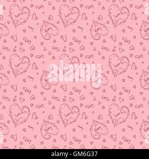 Motif romantique rose Illustration de Vecteur