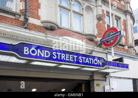 Bond Street Station, métro de Londres, London, UK Banque D'Images