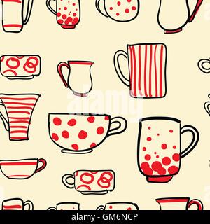Set tasses vector Illustration de Vecteur