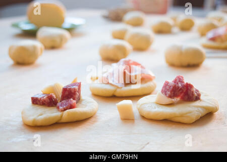 Et pizzette finger food Banque D'Images