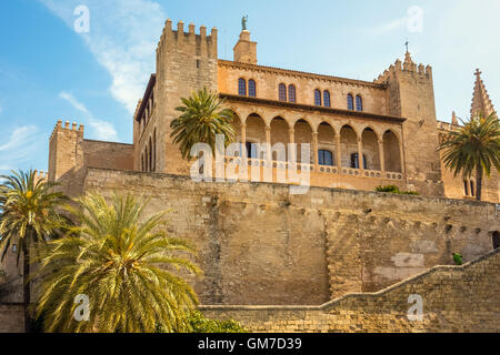 Palais de la Almudaina Palma de Majorque, Îles Baléares, Espagne Banque D'Images