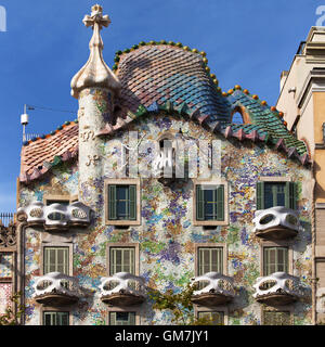 La Casa Batllo à Barcelone, Espagne. Banque D'Images