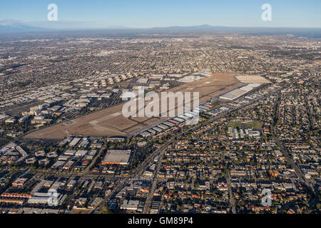 Vue aérienne de Torrance et South Los Angeles en Californie du Sud. Banque D'Images