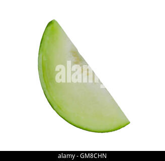 Magasiné melon vert isolé sur fond blanc Banque D'Images