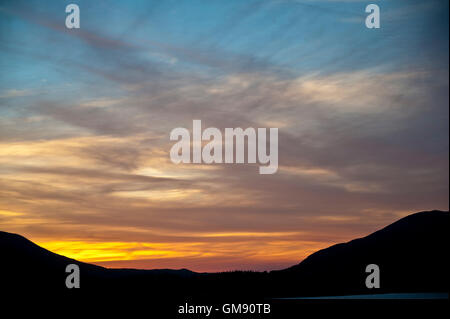 Coucher de soleil sur crummock water, Lake district, cunbria Banque D'Images