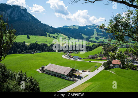 La Suisse, Canton de Vaud, Le Château d'Oex, paysage Banque D'Images