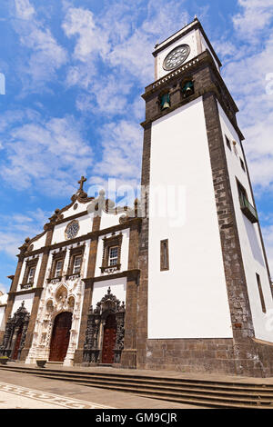 Église de Saint Sébastien (Igreja Matriz de São Sebastião) à Ponta Delgada, Sao Miguel, Açores, Portugal. Banque D'Images