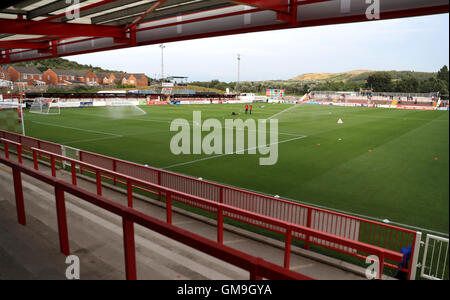 Une vue générale de la quel stade avant l'EFL Cup, Deuxième tour au stade de Wham, Accrington. Banque D'Images