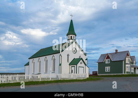 Le quartier historique de l'Église catholique romaine à Bonavista, Terre-Neuve et Labrador, Canada. Banque D'Images