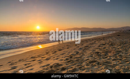 La plage de Santa Monica Los Angeles Banque D'Images