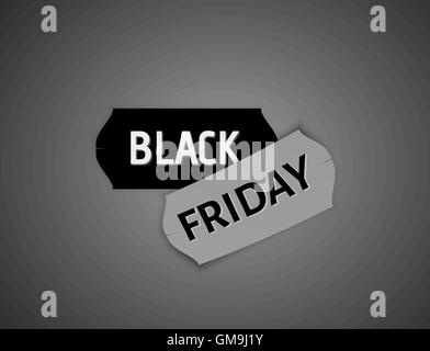 Le vendredi noir autocollants Illustration de Vecteur