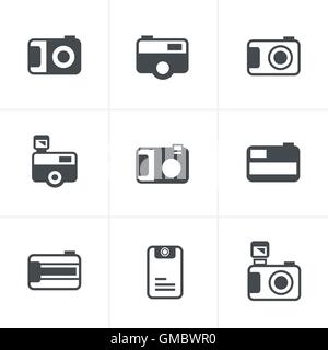 Appareil photo vector icons set Illustration de Vecteur