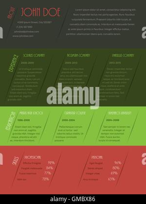 Modèle de CV CV Cool design Illustration de Vecteur