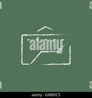 L'icône de l'usine tracé à la craie. Illustration de Vecteur