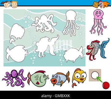 Jeu éducatif pour les enfants Illustration de Vecteur