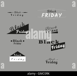 Commerce différents icônes pour le black friday Illustration de Vecteur