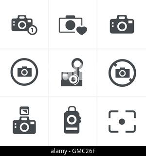 Photographie Icons Set Illustration de Vecteur