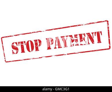 Arrêt de paiement Illustration de Vecteur