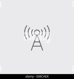 L'icône de connexion sans fil contour gris pour illustration Illustration de Vecteur