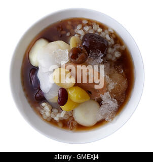 Dicut (chemin de détourage autour de l'objet) pour travailler. Dessert chinois. Banque D'Images