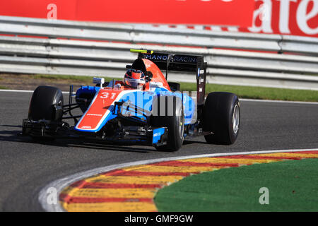 Spa-Francorchamps, Belgique. Août 26, 2016. F1 Grand Prix de Belgique. la pratique libre 24. Manor Racing MRT05 &# x2013 ; Esteban Ocon Credit : Action Plus Sport/Alamy Live News Banque D'Images