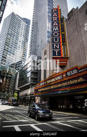 Washington Street Theatre District à Boston Banque D'Images