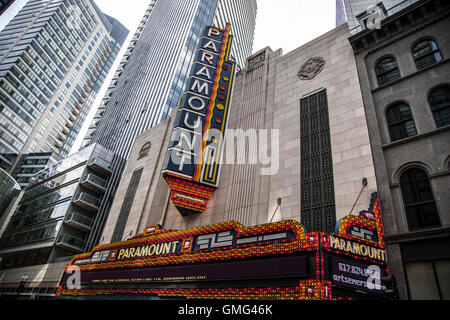 Washington Street Theatre District à Boston Banque D'Images