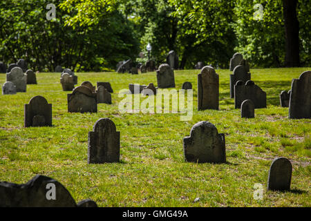 Cimetière historique situé à Boston, Massachusetts, United States. Banque D'Images