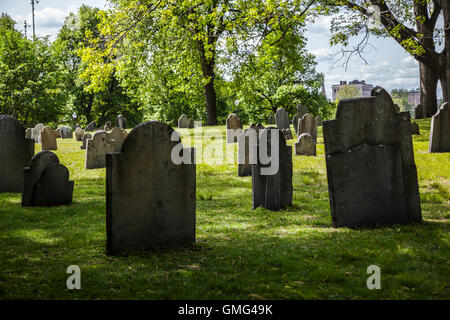 Cimetière historique situé à Boston, Massachusetts, United States. Banque D'Images