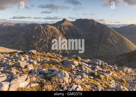 Bidean nam Bian de Sgorr Fiannaidh nam, Glen Coe, Highlands, Scotland Banque D'Images