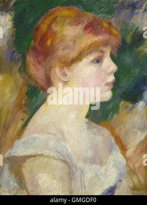 Suzanne Valadon, par Auguste Renoir, 1885, la peinture impressionniste français, huile sur toile. Valadon était le modèle de l'artiste qui a évolué à partir d'un jeune dans un impressionniste peintre figuratif expressionniste à maturité. Elle fut la première femme peintre admis à la Société BSLOC N (2016 5 142) Banque D'Images