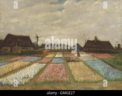 Fleurs de Hollande, par Vincent van Gogh, 1883, peinture postimpressionniste néerlandais, huile sur toile. Aussi appelé le 'champs de tulipes,' c'était Van Gogh's premier jardin peinture. (BSLOC 2016 5 258) Banque D'Images