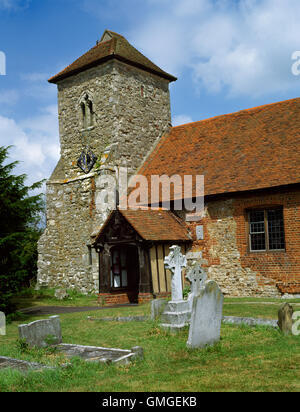 Église Ashingdon, Essex, construit 1020 par leader danois Cnut victorieux (Canut) après Bataille d'Assundun pour les âmes des hommes morts. Banque D'Images