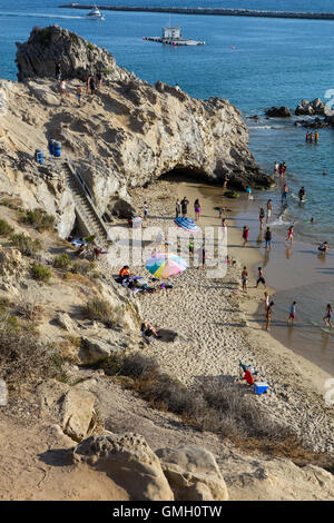 Pirates Cove beach à Corona del Mar un quartier dans le quartier ville de Newport Beach, Californie Banque D'Images