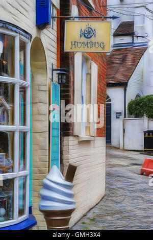 Le cadre pittoresque de Lymington sur la côte sud du Royaume-Uni Banque D'Images