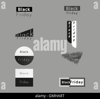 Commerce différents icônes pour le black friday Illustration de Vecteur