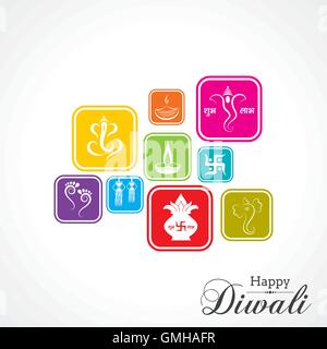 Design élégant et texte pour la fête du Diwali vecteur stock Illustration de Vecteur