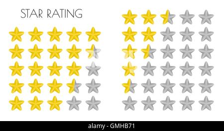 étoiles de notation Illustration de Vecteur