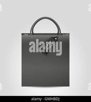 Shopping sac en papier et le black friday Illustration de Vecteur