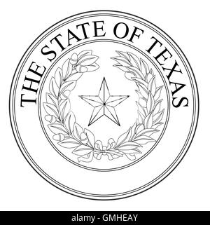 L'État du Texas Seal Illustration de Vecteur