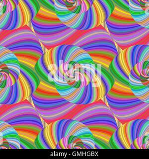 Modèle fractal en spirale de couleur dans des tons lumineux Illustration de Vecteur