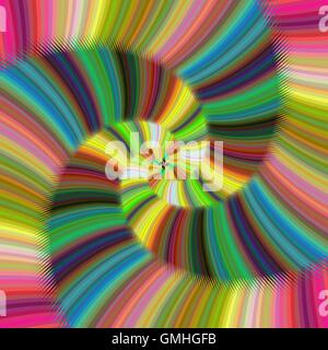 Couleur brillante conception fractale spirale Illustration de Vecteur