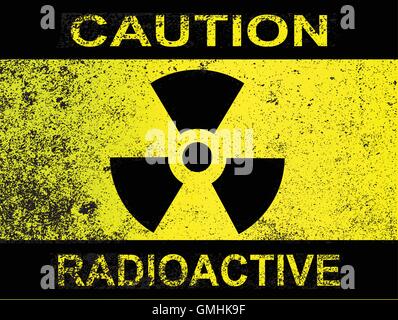 Caution Radioactive Sign Illustration de Vecteur