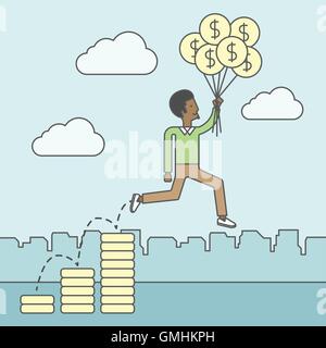 La réussite de l'entreprise. Illustration de Vecteur
