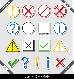Ensemble d'icônes et de signes, vector illustration. Illustration de Vecteur
