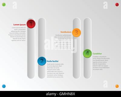 Curseur de couleur Cool infographic avec options Illustration de Vecteur