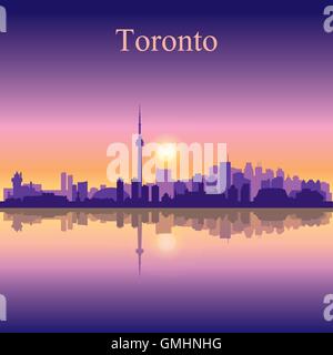 Toronto city skyline silhouette background Illustration de Vecteur